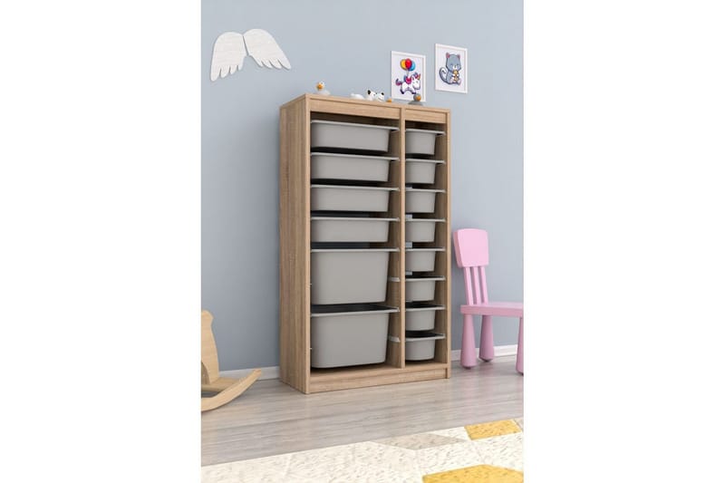 Monikäyttöinen kaappi Montana (69 x 112,2 x 29,6 cm) Sonomo / Harmaa - Sonomo / Harmaa - Säilytys - Piensäilytys - Säilytyslaatikko