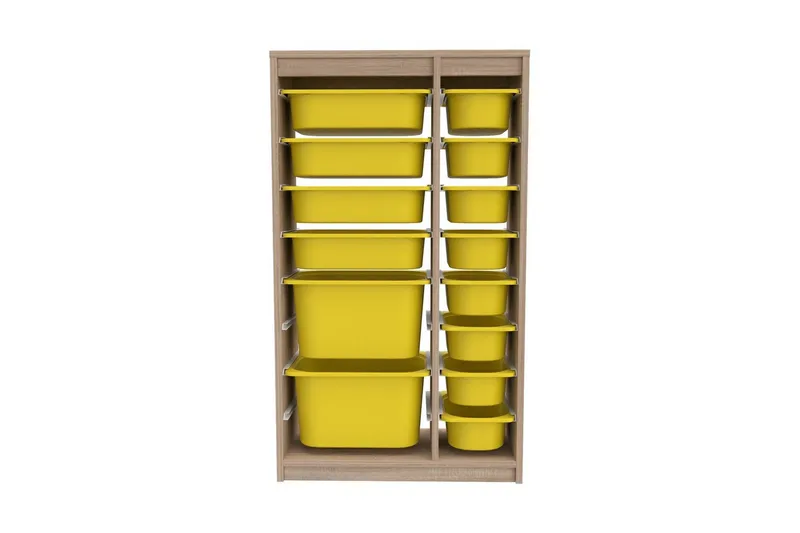 Monikäyttöinen kaappi Montana (69 x 112,2 x 29,6 cm) Sonomo / Keltainen - Sonomo / Keltainen - Säilytys - Piensäilytys - Säilytyslaatikko