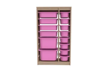 Monikäyttöinen kaappi Montana (69 x 112,2 x 29,6 cm) Sonomo / Vaaleanpunainen