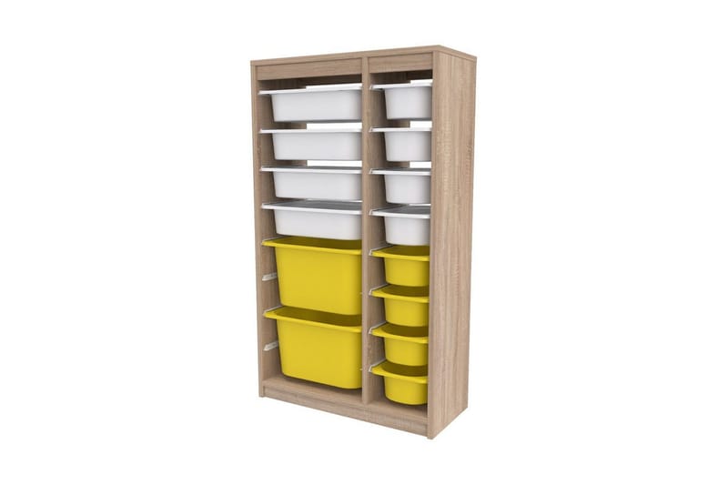 Monikäyttöinen kaappi Montana (69 x 112,2 x 29,6 cm) Sonomo Valkoinen / Keltainen - Sonomo Valkoinen / Keltainen - Säilytys - Piensäilytys - Säilytyslaatikko