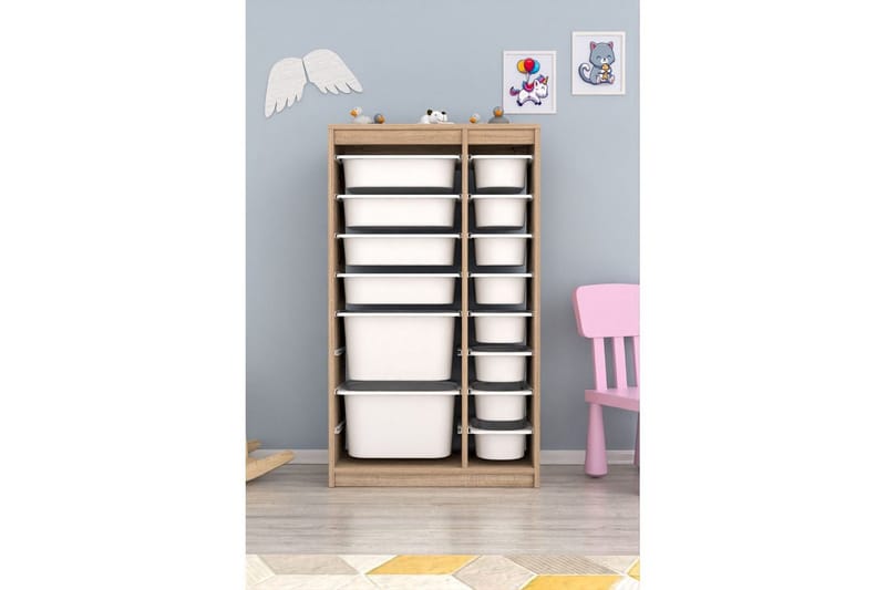 Monikäyttöinen kaappi Montana (69 x 112,2 x 29,6 cm) Sonomo Valkoinen - Sonomo Valkoinen - Säilytys - Piensäilytys - Säilytyslaatikko