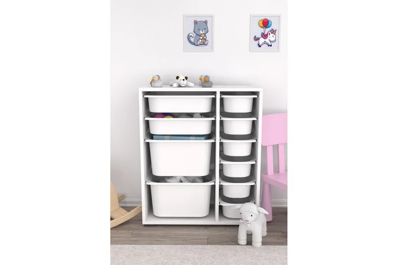 Monikäyttöinen kaappi Sosan K6B Valkoinen - Valkoinen - Säilytys - Piensäilytys - Säilytyslaatikko