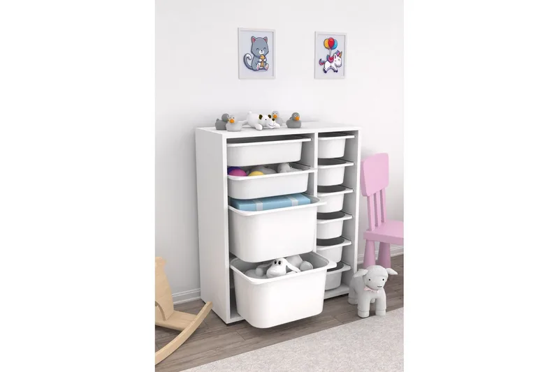 Monikäyttöinen kaappi Sosan K6B Valkoinen - Valkoinen - Säilytys - Piensäilytys - Säilytyslaatikko