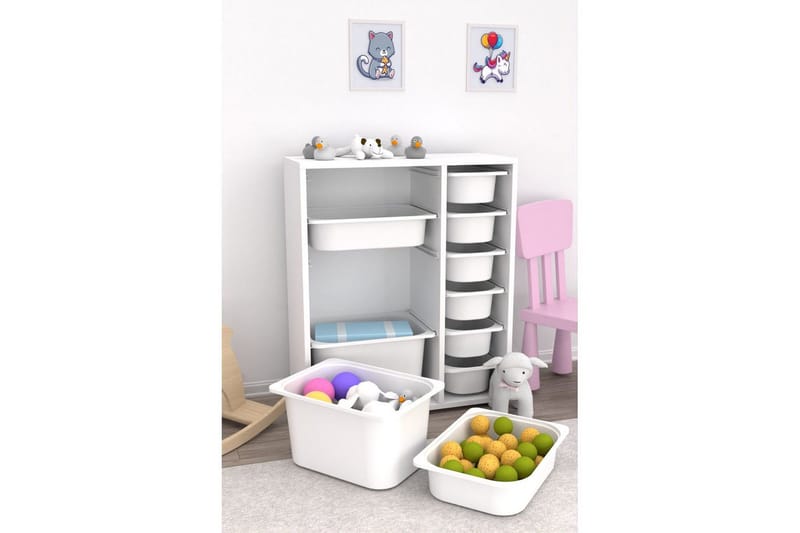 Monikäyttöinen kaappi Sosan K6B Valkoinen - Valkoinen - Säilytys - Piensäilytys - Säilytyslaatikko