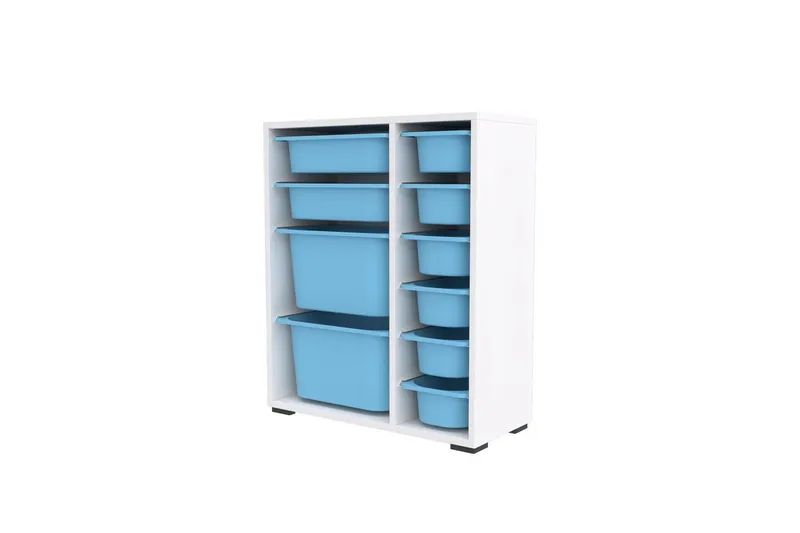 Monikäyttöinen kaappi Sosan K6F Valkoinen / Sininen, Valkoinen / Sininen