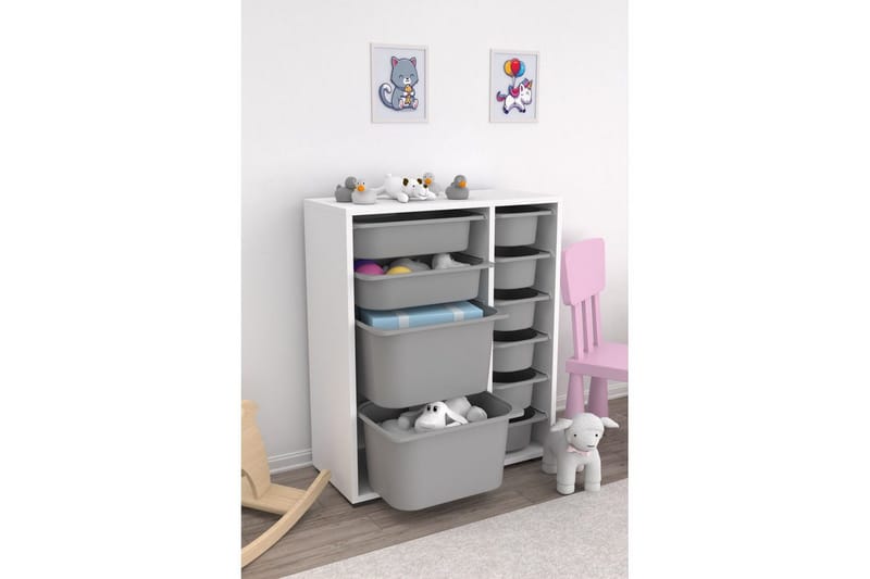 Monikäyttöinen kaappi Sosan K6U Harmaa - Harmaa - Säilytys - Piensäilytys - Säilytyslaatikko