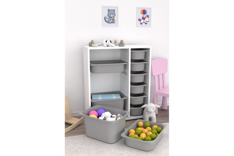 Monikäyttöinen kaappi Sosan K6U Harmaa - Harmaa - Säilytys - Piensäilytys - Säilytyslaatikko