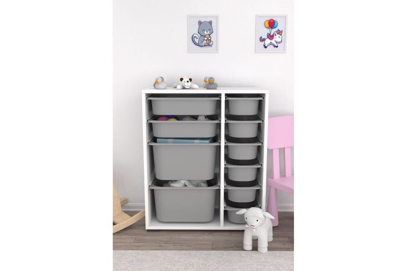 Monikäyttöinen kaappi Sosan K6U Harmaa - Harmaa - Säilytys - Piensäilytys - Säilytyslaatikko