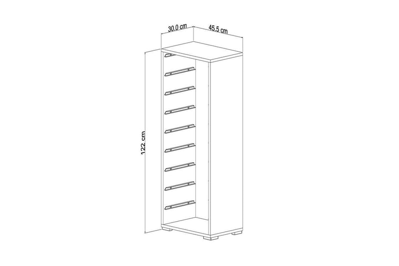 Monikäyttöinen kaappi Stribor Valkoinen / Harmaa - Valkoinen / Harmaa - Säilytys - Piensäilytys - Säilytyslaatikko