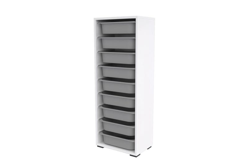 Monikäyttöinen kaappi Stribor Valkoinen / Harmaa, Valkoinen / Harmaa