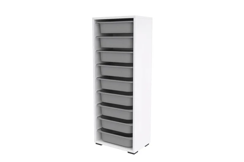 Monikäyttöinen kaappi Stribor Valkoinen / Harmaa, Valkoinen / Harmaa