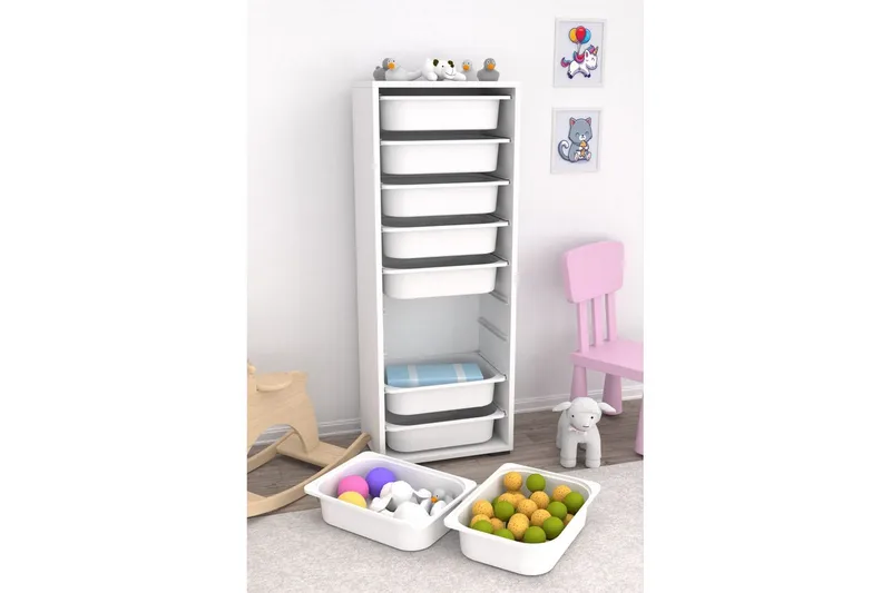 Monikäyttöinen kaappi Stribor Valkoinen - Valkoinen - Säilytys - Piensäilytys - Säilytyslaatikko