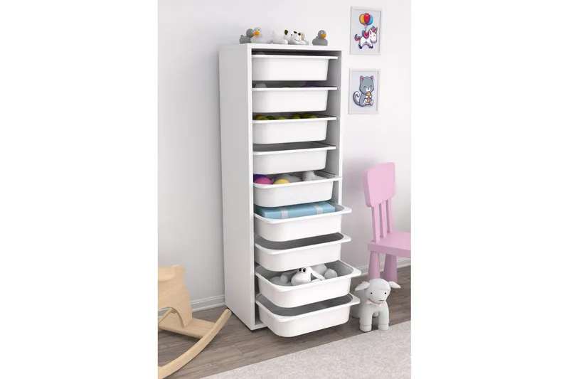 Monikäyttöinen kaappi Stribor Valkoinen - Valkoinen - Säilytys - Piensäilytys - Säilytyslaatikko