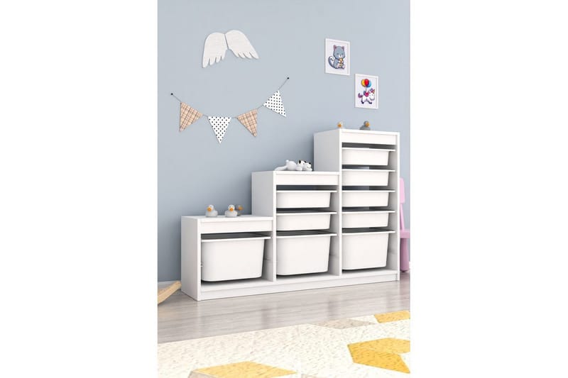 Monikäyttöinen kaappi Swiss Valkoinen - Valkoinen - Säilytys - Piensäilytys - Säilytyslaatikko