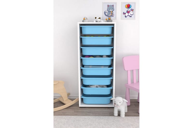 Monikäyttöinen kaappi Versa Valkoinen / Sininen - Valkoinen / Sininen - Säilytys - Piensäilytys - Säilytyslaatikko