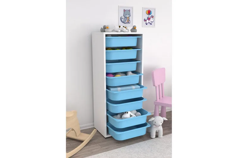 Monikäyttöinen kaappi Versa Valkoinen / Sininen - Valkoinen / Sininen - Säilytys - Piensäilytys - Säilytyslaatikko