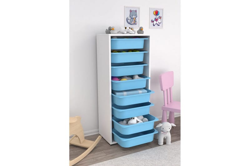 Monikäyttöinen kaappi Versa Valkoinen / Sininen - Valkoinen / Sininen - Säilytys - Piensäilytys - Säilytyslaatikko