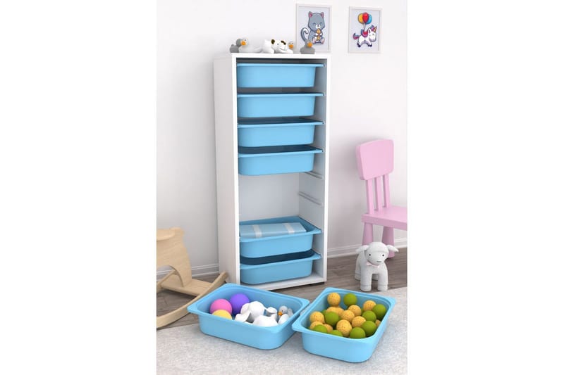 Monikäyttöinen kaappi Versa Valkoinen / Sininen - Valkoinen / Sininen - Säilytys - Piensäilytys - Säilytyslaatikko