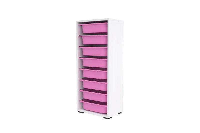 Monikäyttöinen kaappi Versa Valkoinen / Vaaleanpunainen - Valkoinen / Vaaleanpunainen - Säilytys - Piensäilytys - Säilytyslaatikko