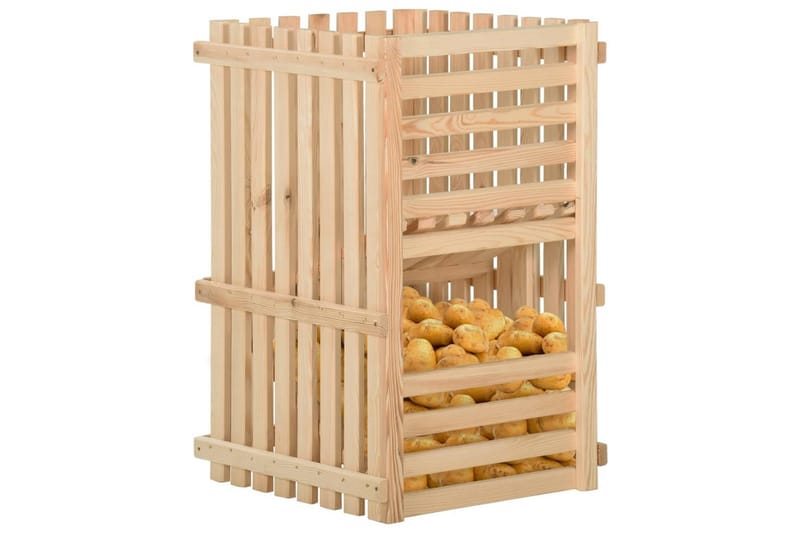 Perunalaatikko 50x50x80 cm täysi mänty - Ruskea - Säilytys - Piensäilytys - Säilytyslaatikko
