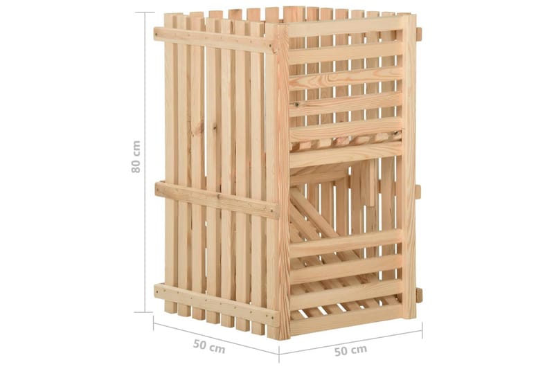 Perunalaatikko 50x50x80 cm täysi mänty - Ruskea - Säilytys - Piensäilytys - Säilytyslaatikko