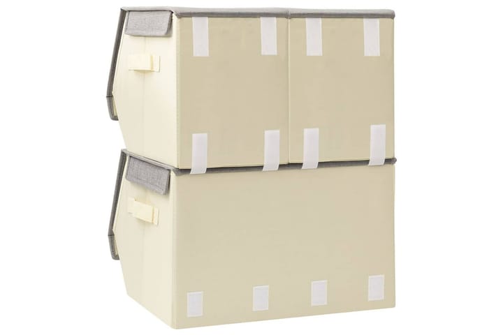 Pinottava 3-osainen säilytyslaatikkosarja kangas - Harmaa - Säilytyslaatikko - Laatikko