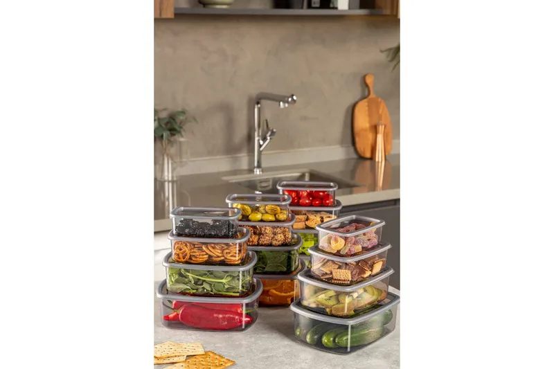 Säilytyslaatikko (16 kappaletta) Rasalas16 Antrasiitti - Antrasiitti - Säilytys - Piensäilytys - Säilytyslaatikko