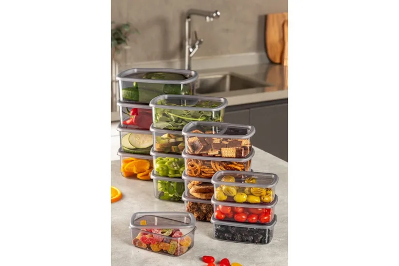 Säilytyslaatikko (16 kappaletta) Rasalas16 Antrasiitti - Antrasiitti - Säilytys - Piensäilytys - Säilytyslaatikko