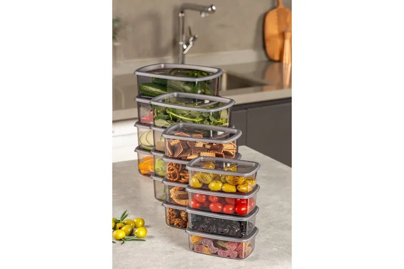 Säilytyslaatikko (16 kappaletta) Rasalas16 Antrasiitti - Antrasiitti - Säilytys - Piensäilytys - Säilytyslaatikko