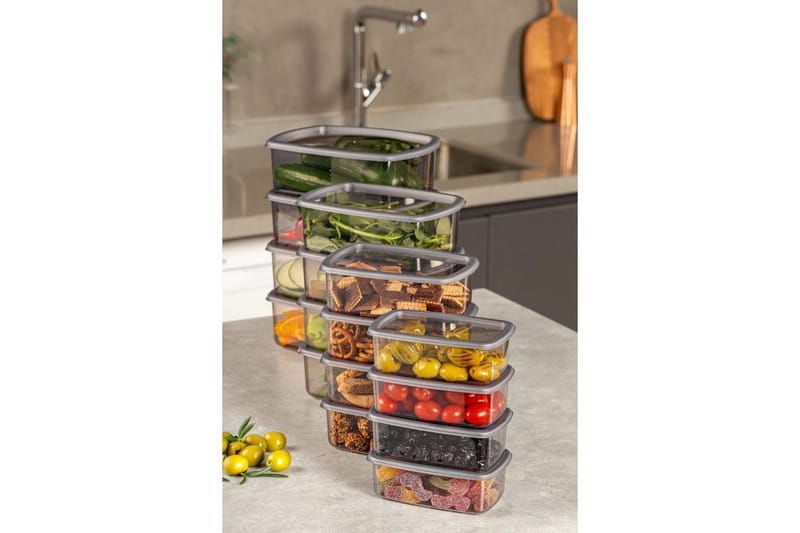 Säilytyslaatikko (16 kappaletta) Rasalas16 Antrasiitti - Antrasiitti - Säilytys - Piensäilytys - Säilytyslaatikko