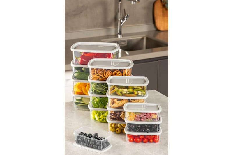 Säilytyslaatikko (16 kappaletta) Rasalas16 Harmaa - Harmaa - Säilytys - Piensäilytys - Säilytyslaatikko