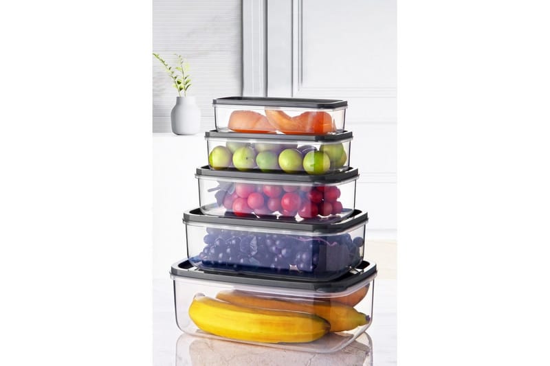 Säilytyslaatikko (5 kappaletta) Quantis Läpinäkyvä - Monivärinen - Säilytys - Piensäilytys - Säilytyslaatikko