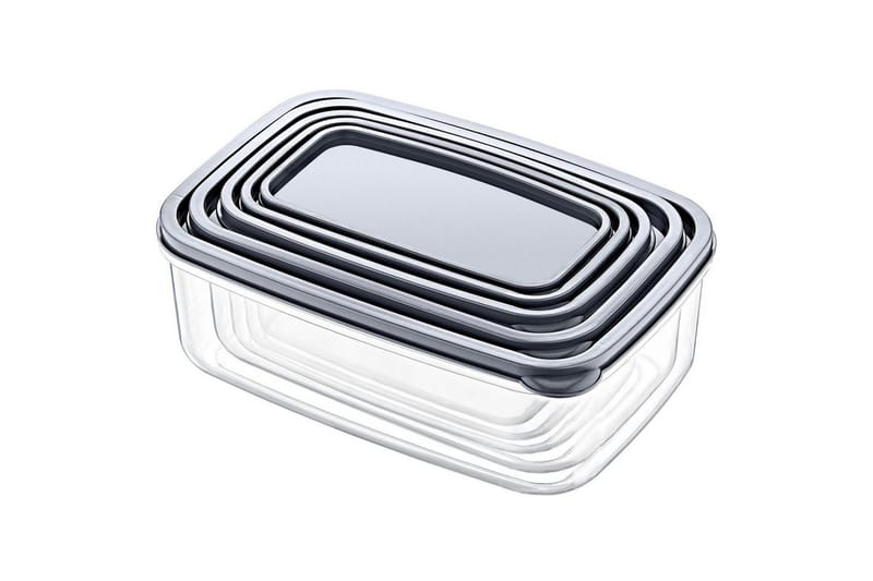 Säilytyslaatikko (5 kappaletta) Quantis Läpinäkyvä, Monivärinen