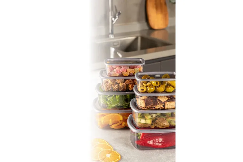 Säilytyslaatikko (8 kappaletta) Rasalas8 Antrasiitti - Tummanharmaa - Säilytys - Piensäilytys - Säilytyslaatikko