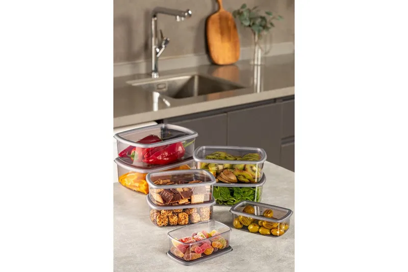 Säilytyslaatikko (8 kappaletta) Rasalas8 Antrasiitti - Tummanharmaa - Säilytys - Piensäilytys - Säilytyslaatikko