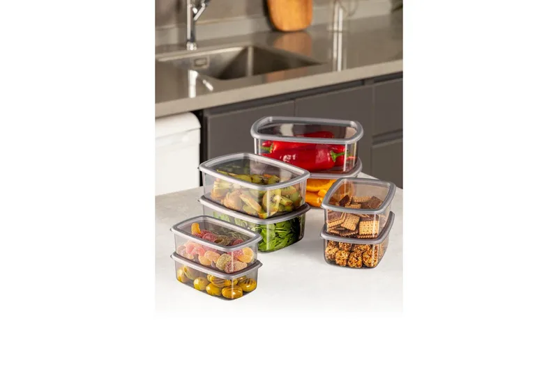 Säilytyslaatikko (8 kappaletta) Rasalas8 Antrasiitti - Tummanharmaa - Säilytys - Piensäilytys - Säilytyslaatikko