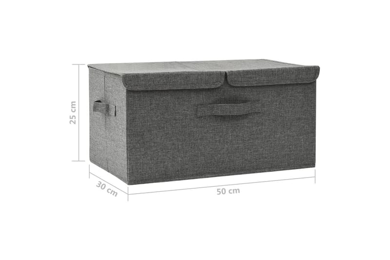 Säilytyslaatikko kangas 50x30x25 cm antrasiitti - Antrasiitti - Säilytys - Piensäilytys - Säilytyslaatikko