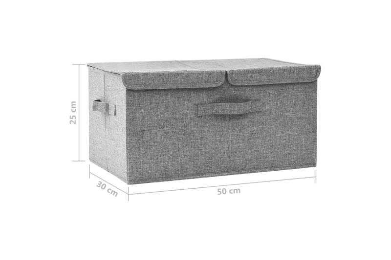 Säilytyslaatikko kangas 50x30x25 cm harmaa - Harmaa - Säilytys - Piensäilytys - Säilytyslaatikko