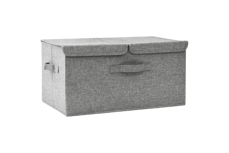 Säilytyslaatikko kangas 50x30x25 cm harmaa - Harmaa - Säilytys - Piensäilytys - Säilytyslaatikko