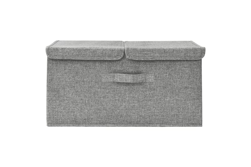 Säilytyslaatikko kangas 50x30x25 cm harmaa - Harmaa - Säilytys - Piensäilytys - Säilytyslaatikko