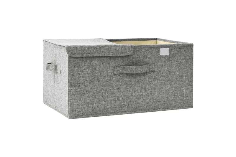 Säilytyslaatikko kangas 50x30x25 cm harmaa - Harmaa - Säilytys - Piensäilytys - Säilytyslaatikko
