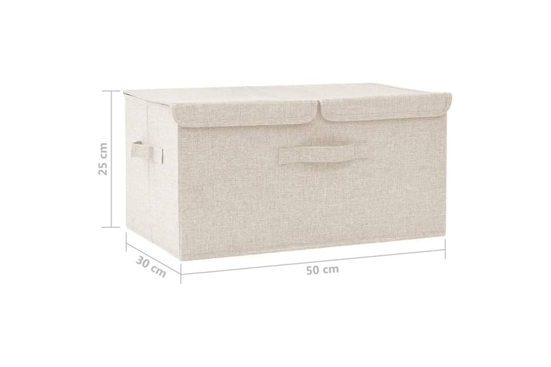 Säilytyslaatikko kangas 50x30x25 cm kerma - Kerma - Säilytys - Piensäilytys - Säilytyslaatikko