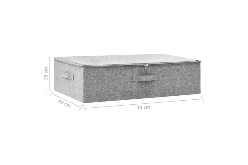 Säilytyslaatikko kangas 70x40x18 cm harmaa - Harmaa - Säilytys - Piensäilytys - Säilytyslaatikko
