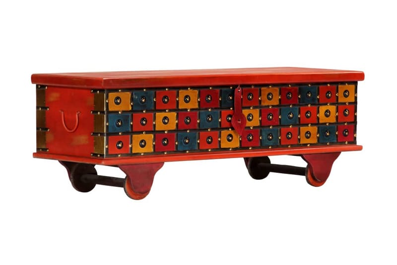 Säilytyslaatikko punainen 110x40x40 cm täysi akaasiapuu - Punainen - Säilytys - Piensäilytys - Säilytyslaatikko
