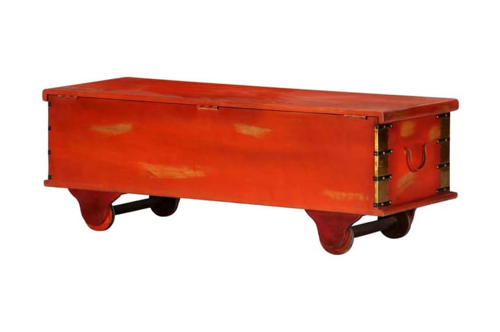 Säilytyslaatikko punainen 110x40x40 cm täysi akaasiapuu - Punainen - Säilytyslaatikko - Laatikko