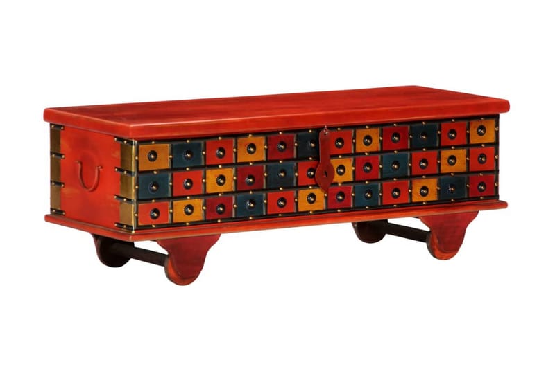 Säilytyslaatikko punainen 110x40x40 cm täysi akaasiapuu - Punainen - Säilytys - Piensäilytys - Säilytyslaatikko