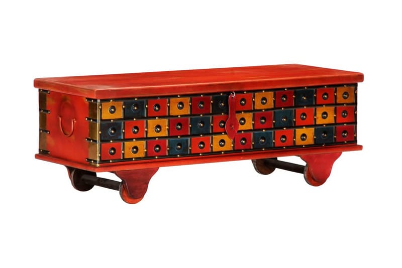 Säilytyslaatikko punainen 110x40x40 cm täysi akaasiapuu - Punainen - Säilytys - Piensäilytys - Säilytyslaatikko