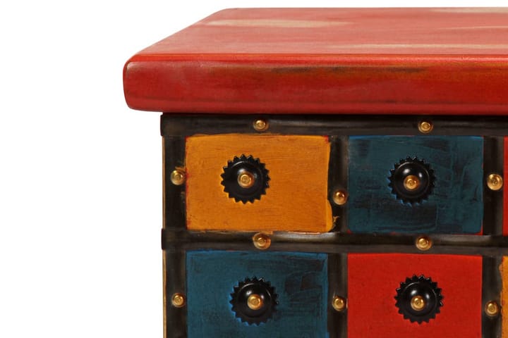 Säilytyslaatikko punainen 110x40x40 cm täysi akaasiapuu - Punainen - Säilytyslaatikko - Laatikko