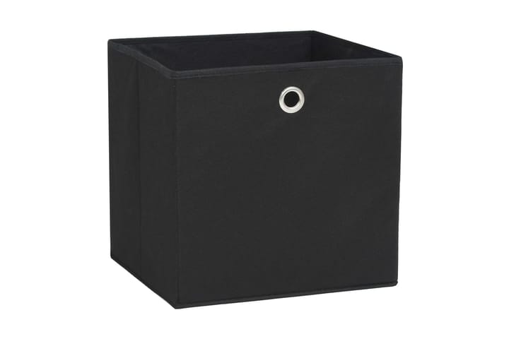 Säilytyslaatikot 10 kpl kuitukangas 28x28x28 cm musta - Musta - Säilytyslaatikko - Laatikko