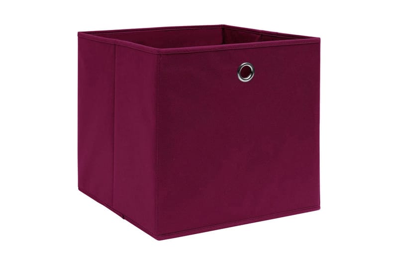 Säilytyslaatikot 10 kpl kuitukangas 28x28x28 cm tummanpunain - Punainen - Säilytys - Piensäilytys - Säilytyslaatikko - Laatikko